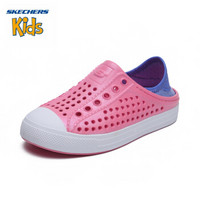 斯凯奇(Skechers)女童鞋 新款透气轻便洞洞鞋 一脚套凉鞋86958L 粉红色/PKBL 30码/鞋内长190mm