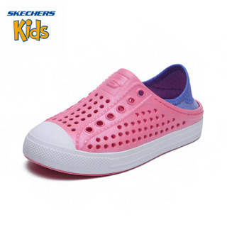 斯凯奇（Skechers）女童鞋 新款透气轻便洞洞鞋 一脚套凉鞋86958L 粉红色/PKBL 35码/鞋内长220mm