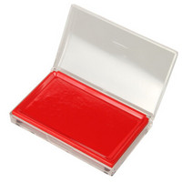 三木(SUNWOOD) 6282 方形透明外壳快干印台 红色 办公文具