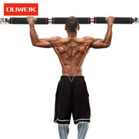 杜威克 单杠引体向上体育运动健身器材家用品门框门上单杠室内墙体双杆 红黑款83-130