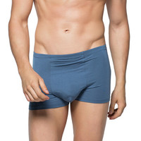 Aimer 爱慕 莫代尔中腰平角男士内裤U型立体剪裁 单条装 NS23S12 蓝灰色170/S