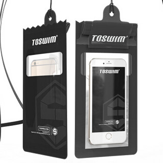 拓胜(TOSWIM)手机防水袋适用苹果三星华为小米机型经典黑银
