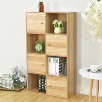 自然故事（ZIRANGUSHI）简约八格四门书柜 收纳储物书架 组合书柜客厅柜子 ZR520
