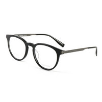 TRUSSARDI 杜鲁萨迪 中性款黑色镜框银灰色镜腿板材全框光学眼镜架眼镜框 VTR281F 700Y 50MM
