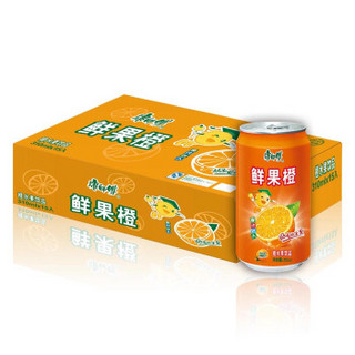 康师傅 鲜果橙 310ml*24罐 果汁果味饮料  罐装整箱礼盒装 *2件