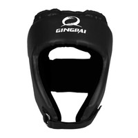 竞派专业拳击头盔搏击全防护儿童护具护头套训练帽子黑色L
