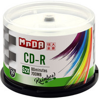 铭大金碟（MNDA）CD-R 52速 档案级 光盘/刻录盘 50片桶装 空白光盘