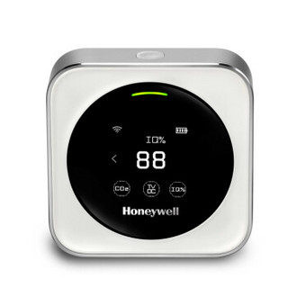 霍尼韦尔（Honeywell）PM2.5甲醛空气质量检测仪室内CO2 TVOC温度湿度检测器 WIFI联网APP操控空气侦探七合一