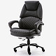 博泰（BJTJ）电脑椅 办公椅子家用可躺 午休椅 转椅老板椅黑色皮椅BT-90715H