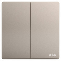 ABB 开关插座面板 二位单控双开单控开关 轩致系列 金色 AF122-PG