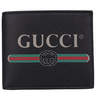 京东PLUS会员：GUCCI 古驰 496309 男士牛皮字母印花短款钱包