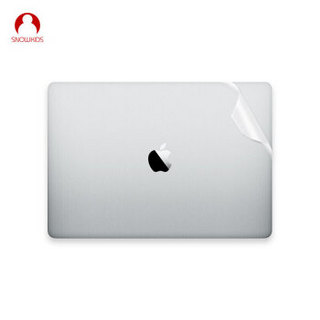 Snowkids 苹果Macbook Pro13 touch bar笔记本贴膜键盘膜套装 贴纸外壳保护膜 3M笔记本电脑膜银色套装