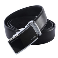博牌Bopai皮带男士腰带头层牛皮休闲裤带自动扣商务黑色713-004291-110