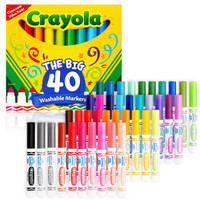 Crayola 绘儿乐 58-7858 可水洗粗头水彩笔 40色