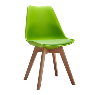 百思宜 休闲椅子创意餐椅 现代简约咖啡厅接待洽谈椅书房椅 绿色