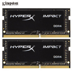 金士顿(Kingston) DDR4 2666 16GB(8G×2)套装 笔记本内存 骇客神条 Impact系列