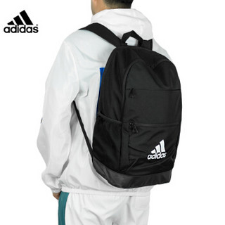 adidas 阿迪达斯 男女款双肩背包 学生书包运动休闲出行旅游背包 DM2909 黑色