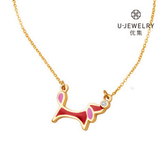优集（U Jewelry）6QZS5101J1004 亲子系列 毕加索狗手链成人款 金色