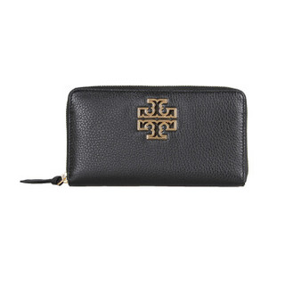 TORY BURCH 汤丽柏琦 奢侈品 TB女包 黑色牛皮长款钱包卡包 39059 001 黑色