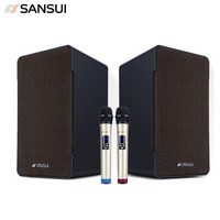 SANSUI 山水 H6 家庭ktv 电视音响套装一体机 (黑色)