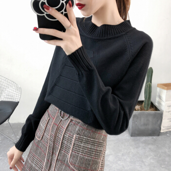 LAXJOY 朗悦 新款韩版针织衫女学生套头毛衣宽松长袖打底衫  LWYC188413