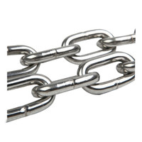 谋福 9741 304不锈钢起重承重链条护栏秋千链条防盗锁车船锚铁链子粗(6mm粗 5米装)
