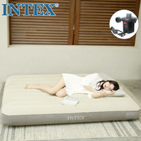 INTEX 线拉技术新款64102新款线拉气垫床 家用双人充气床垫加厚加高户外帐篷躺椅空气床 137*191*25cm