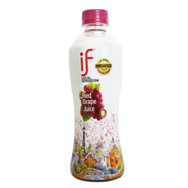 泰国进口宜芙if芦荟葡萄汁饮料350ml24瓶