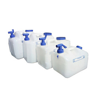 魅祥 PE纯净水桶 塑料蓄水带盖水桶 大容量带龙头矿泉水桶 23L(2个)