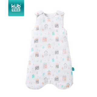 可优比(KUB) 婴儿夏季睡袋儿童防踢被春秋薄款纱布一体睡袋宝宝睡袋童话小镇100cm