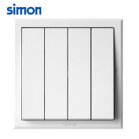 西蒙(SIMON) 开关插座面板 E3系列 四开单控开关 86型面板 雅白色 301041