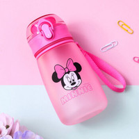 迪士尼（Disney）水杯儿童夏季便携塑料水杯运动简约小学生家用幼儿园随手杯 米妮 粉色 直饮款 460ml