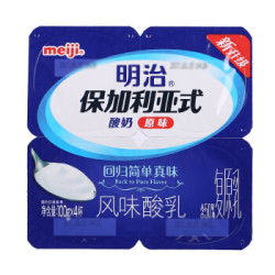 meiji 明治 保加利亚式酸奶酸牛奶 原味 100g*4 