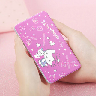 Hello Kitty 10000毫安充电宝 移动电源苹果安卓自带线 卡通可爱小巧便携 简单爱