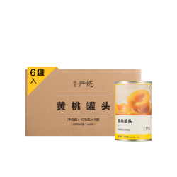 网易严选 黄桃罐头 425g*6罐