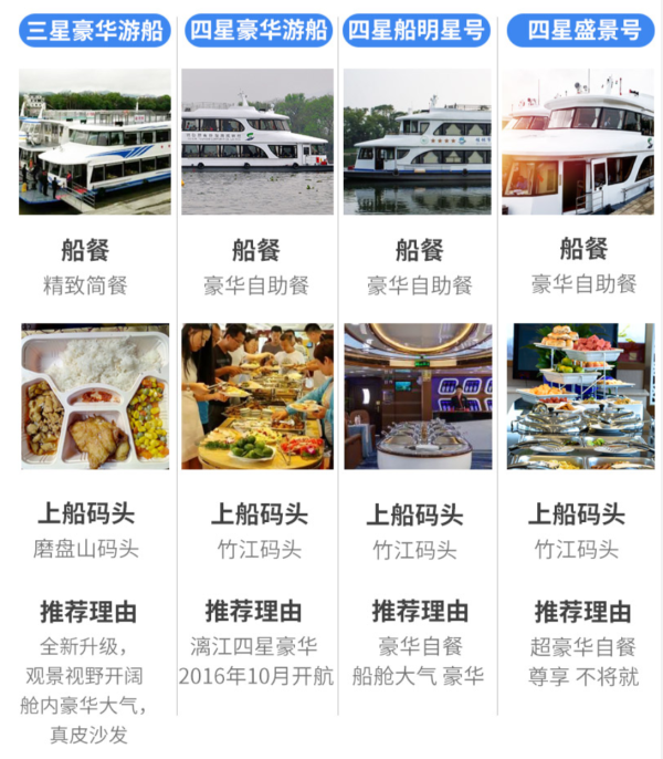 桂林-阳朔 漓江船票 三星/四星/豪华四星船可选,可增订一日游