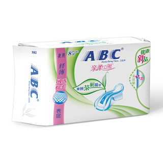 ABC 茶树系列 纤薄  瞬爽棉柔表层 夜用卫生巾 280mm＊8片