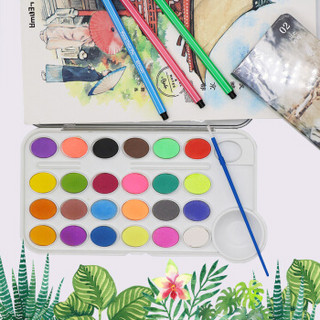 智高（ZHIGAO）24色儿童绘画手指印画水彩颜料写生水粉专用文具ZG-2360