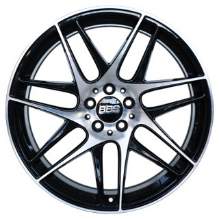 BBS CX-R款式轮毂 亮光黑色+抛光 9*20英寸奥迪A6 RS4 S6 Q5 SQ5 奔驰E 保时捷Macan 宝马新7系