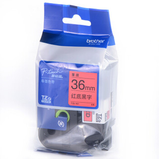 兄弟 TZe-461 36mm红底黑字标签色带