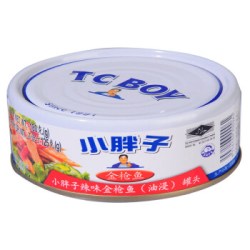 TC BOY 小胖子 金枪鱼油浸罐头 辣味 180g