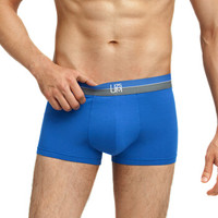 UM25 男士内裤U莫时尚50S莫代尔宽腰边中腰平角裤 精灵蓝 175/M UM23AF1 (蓝色、175/M、平角裤、莫代尔)