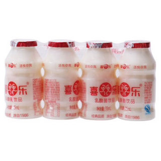 喜乐乳酸菌牛奶发酵饮品乳酸含乳酸奶儿童饮料95ml*24瓶