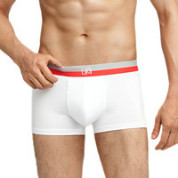 UM25 男士内裤U莫时尚50S莫代尔宽腰边中腰平角裤 云钛白 185/XL UM23AF1 (白色、185/XL、平角裤、莫代尔)