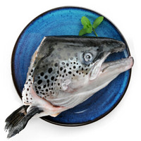 京东PLUS会员：纯色本味 智利三文鱼头（大西洋鲑） 400g *20件