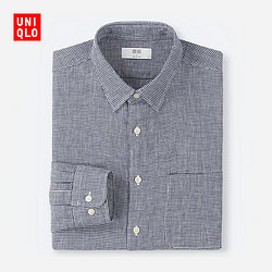 UNIQLO 优衣库 法国麻格子衬衫 416934