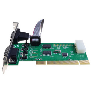 moge 魔羯 PCI转双串口卡 MC1361 台式机PCI转2COM口扩展卡 可对外供电