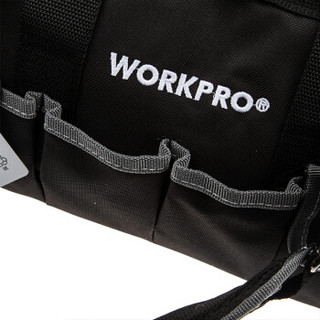 万克宝（WORKPRO）W9974 加厚耐磨多功能电工维修工具包 16英寸大号单肩五金牛津布工具袋