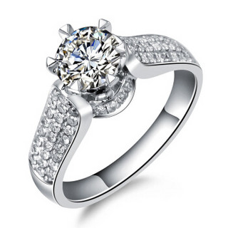 一搏千金（YBQJ）BG007 PT950铂金共80分FG色求订结婚 钻石戒指 钻戒 钻石女戒