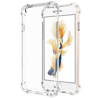 ESCASE iPhone6s Plus手机壳 苹果6Plus手机套 TPU全包气囊防摔软壳（有吊绳孔）5.5英寸 透白